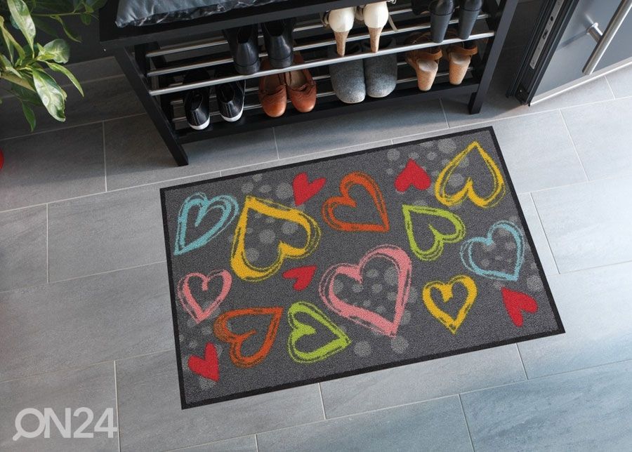 Придверный коврик Valentine Hearts colorful 50x75 см увеличить