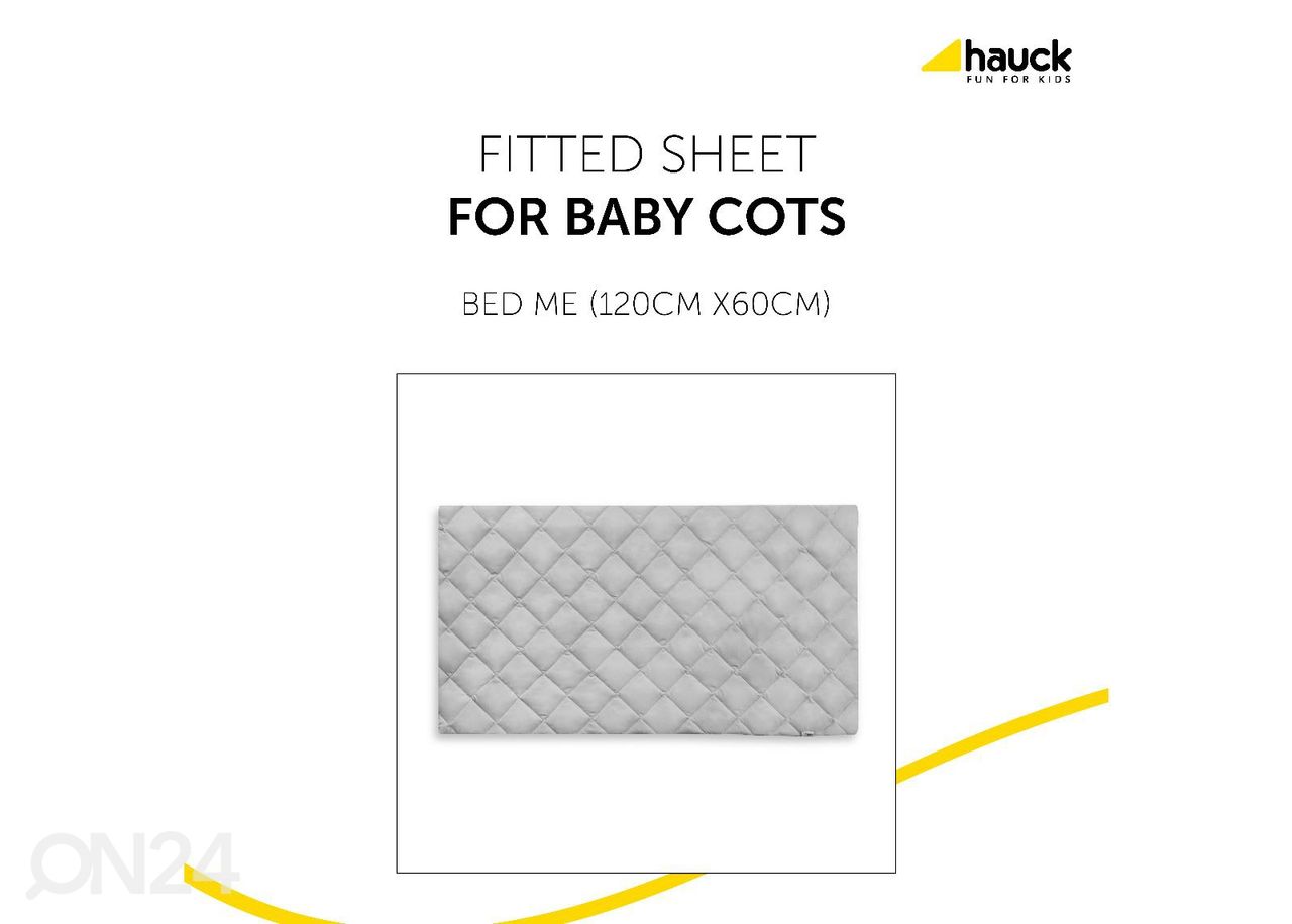 Простыня на резинке для дорожной кроватки Hauck Bed Me 60x120 cm увеличить
