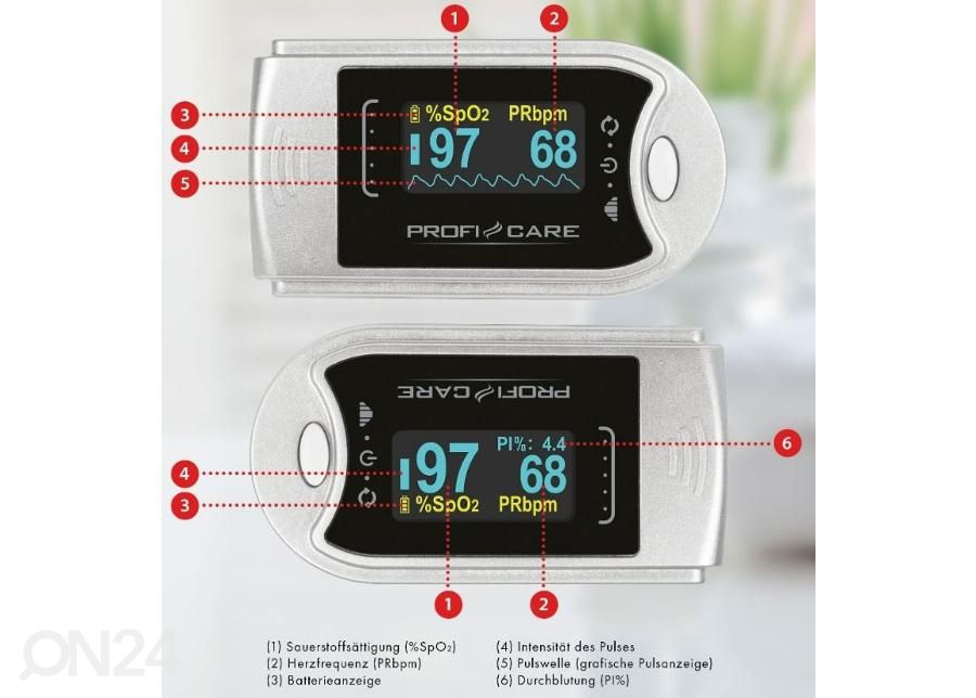 Пульсоксиметр ProfiCare PCPO3104 увеличить