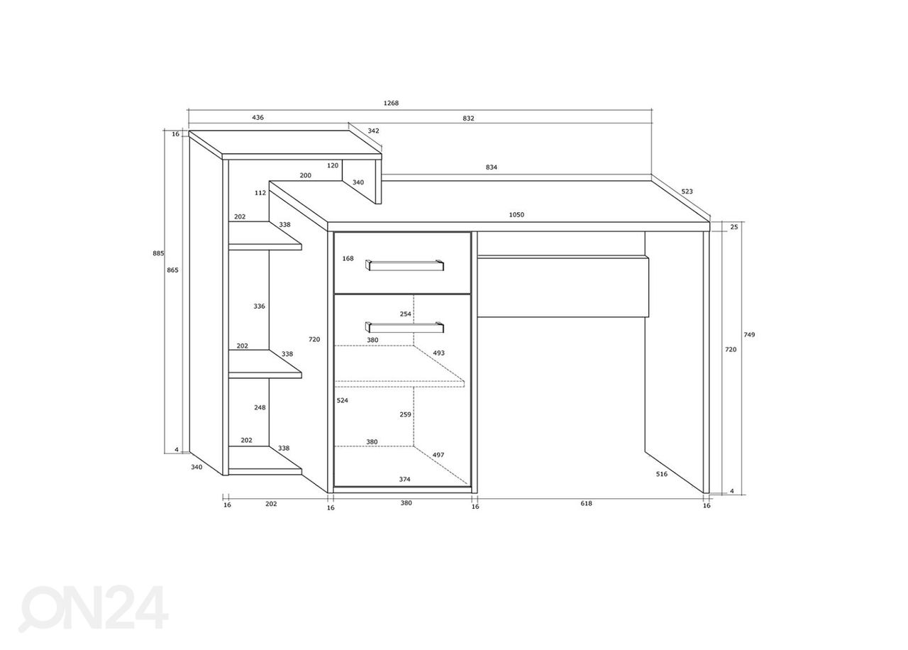 Рабочий стол Macroom 127 cm увеличить