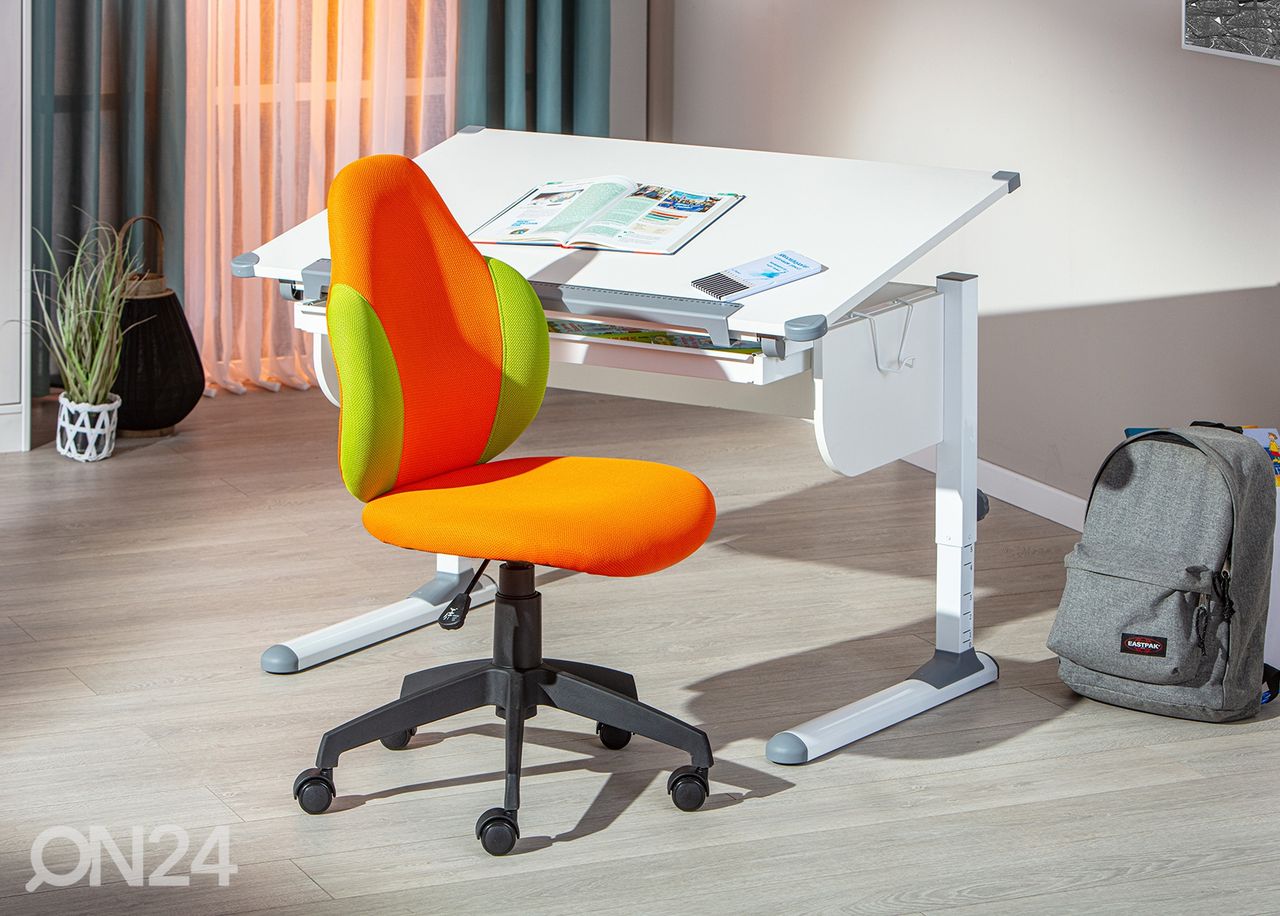 Рабочий стул Jessi, оранжевый/зелёный увеличить