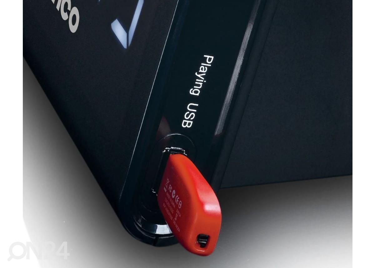 Радиочасы с зарядным устройством USB и плеером Lenco CR525BK, черные увеличить
