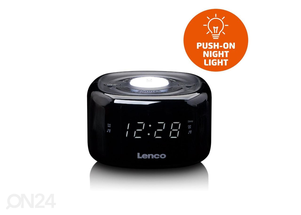 Радиочасы с ночником Lenco CR12BK, черные увеличить