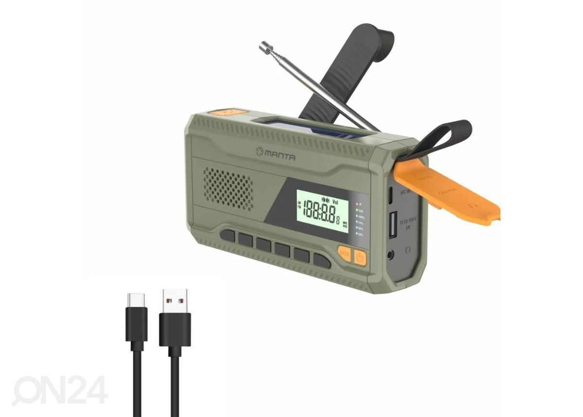 Радио Manta RDI401G с солнечной батареей и динамо-генератором увеличить