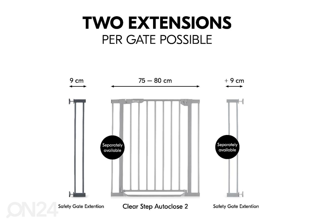 Расширение калитки безопасности 9 cm Hauck Select тёмно-серый увеличить