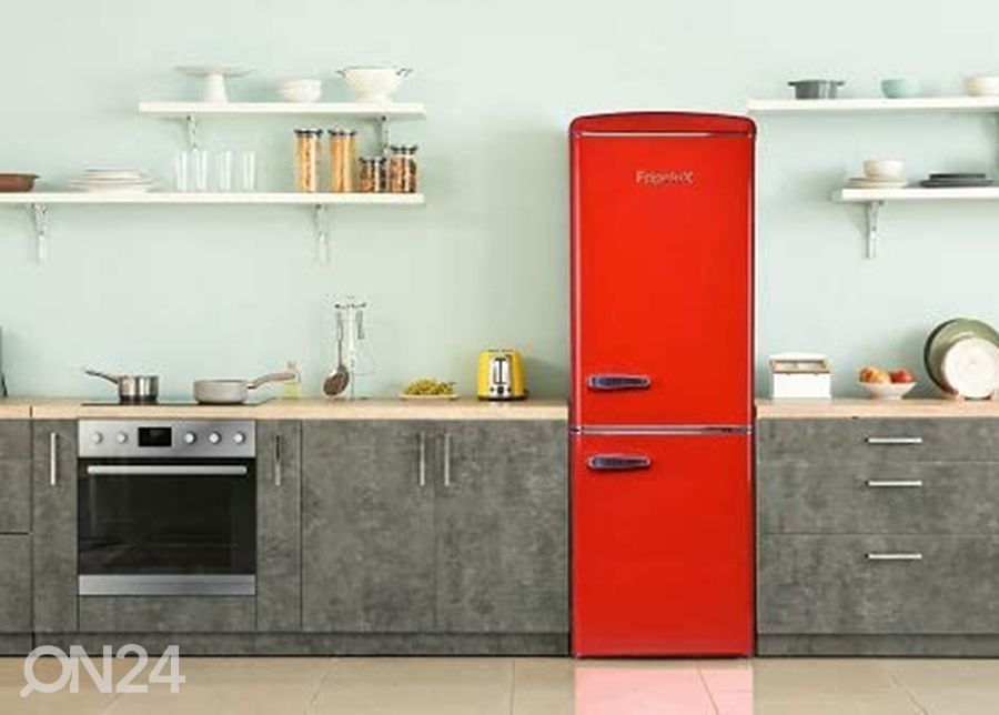 Ретро холодильник Frigelux CB255RRA, красный увеличить