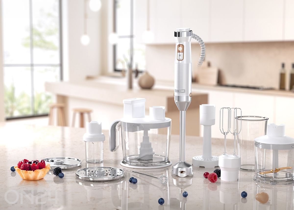 Ручной блендер с принадлежностями Sencor SHB6551WH, белый увеличить