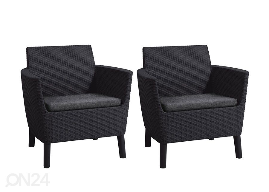 Садовое кресло Keter Salemo 2 шт, графит увеличить