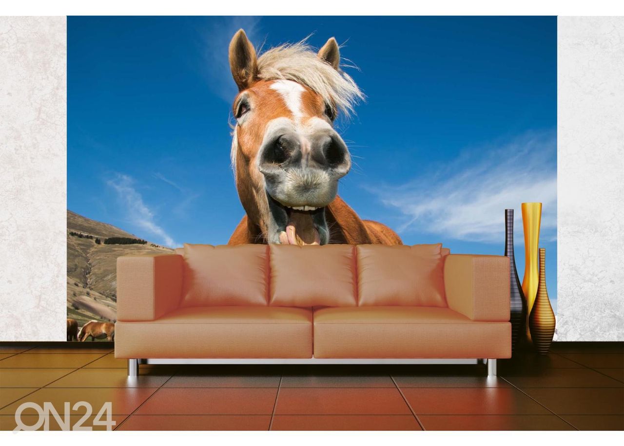 Самоклеящиеся фотообои Funny Shot Of Horse увеличить