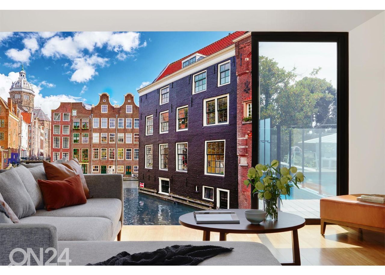 Самоклеящиеся фотообои MuralEmbankments Of Amsterdam увеличить