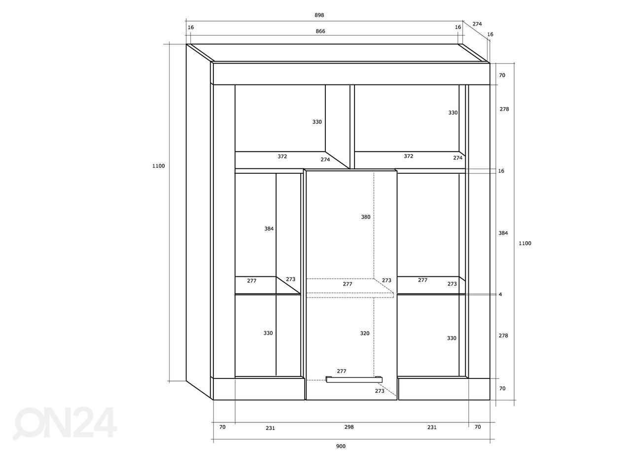 Секция 280 cm увеличить