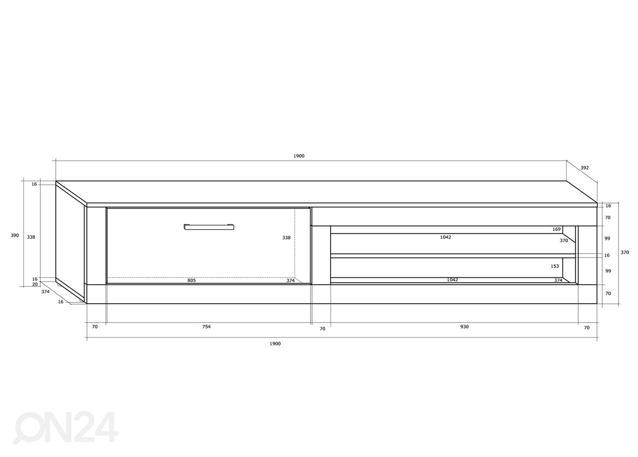 Секция 280 cm увеличить