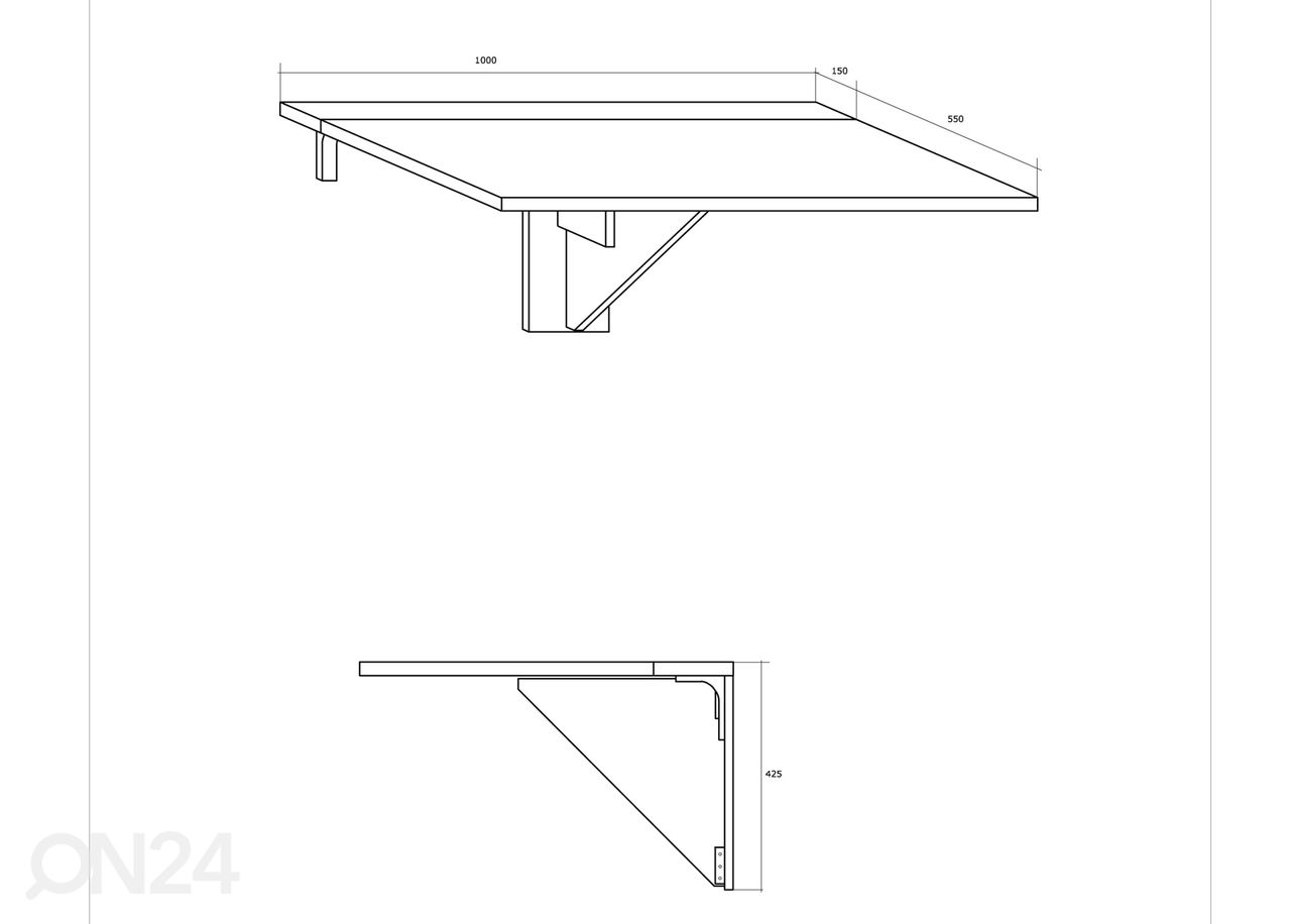 Складной стол Conna 100x70 cm увеличить