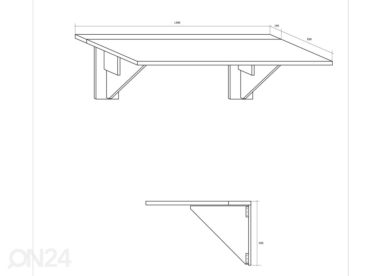 Складной стол Conna 70x130 cm увеличить