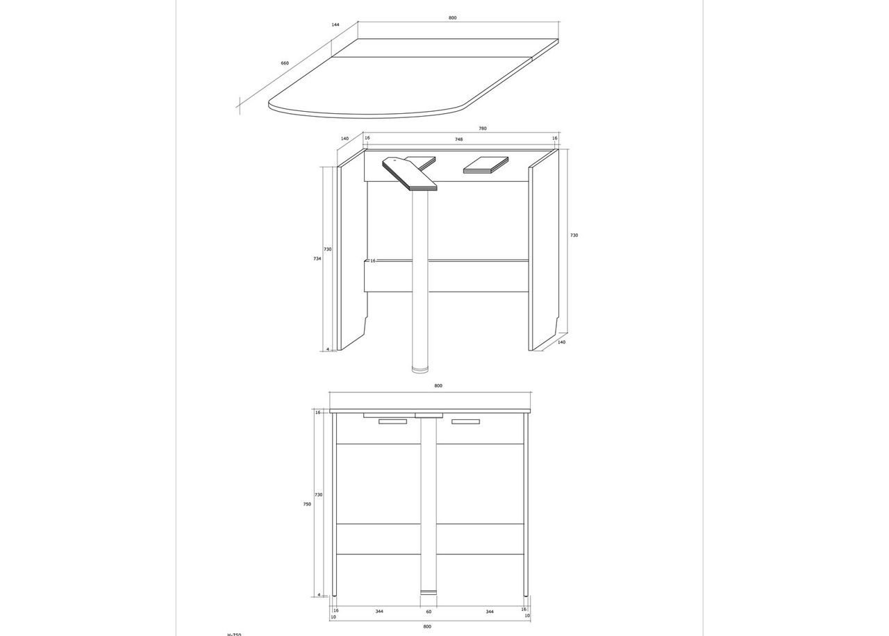 Складной стол Conna 80x81 cm увеличить