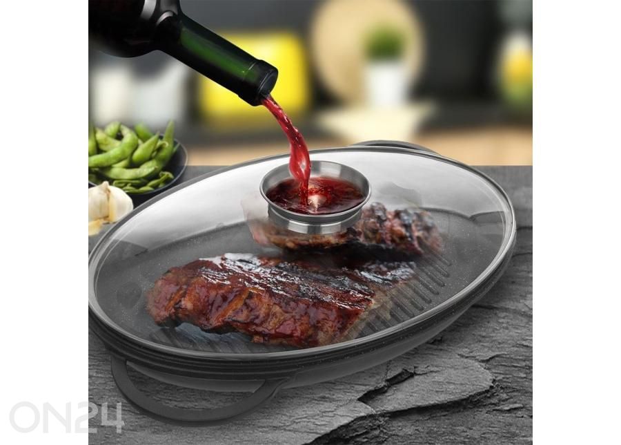 Сковорода-гриль с крышкой Grande 43x28x6 см увеличить