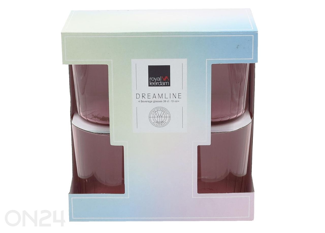 Стакан для питья Dreamline розовый 370 мл, 4 шт. увеличить