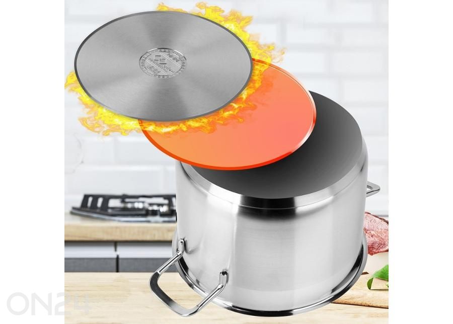 Стальная кастрюля с крышкой Anett, диаметр 20 см, объем 4,6 л увеличить