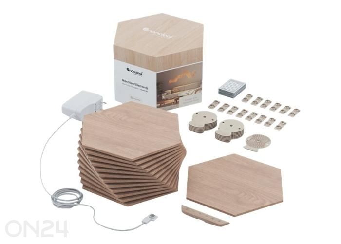 Стартовый набор Nanoleaf Elements Wood Look Hexagons (13 панелей), теплый и холодный свет увеличить