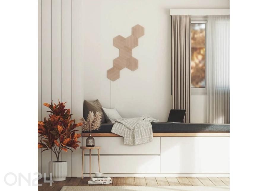 Стартовый набор Nanoleaf Elements Wood Look Hexagons (7 панелей), теплый и холодный свет увеличить