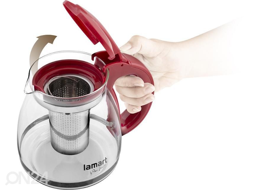 Стеклянный кувшин с ситечком для чая 1,5 л Lamart LT7074 увеличить