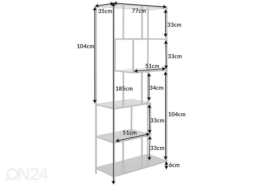 Стеллаж Slim Line 77 см увеличить