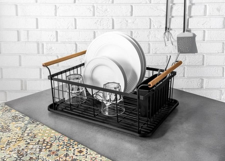 Сушилка для посуды, черная увеличить