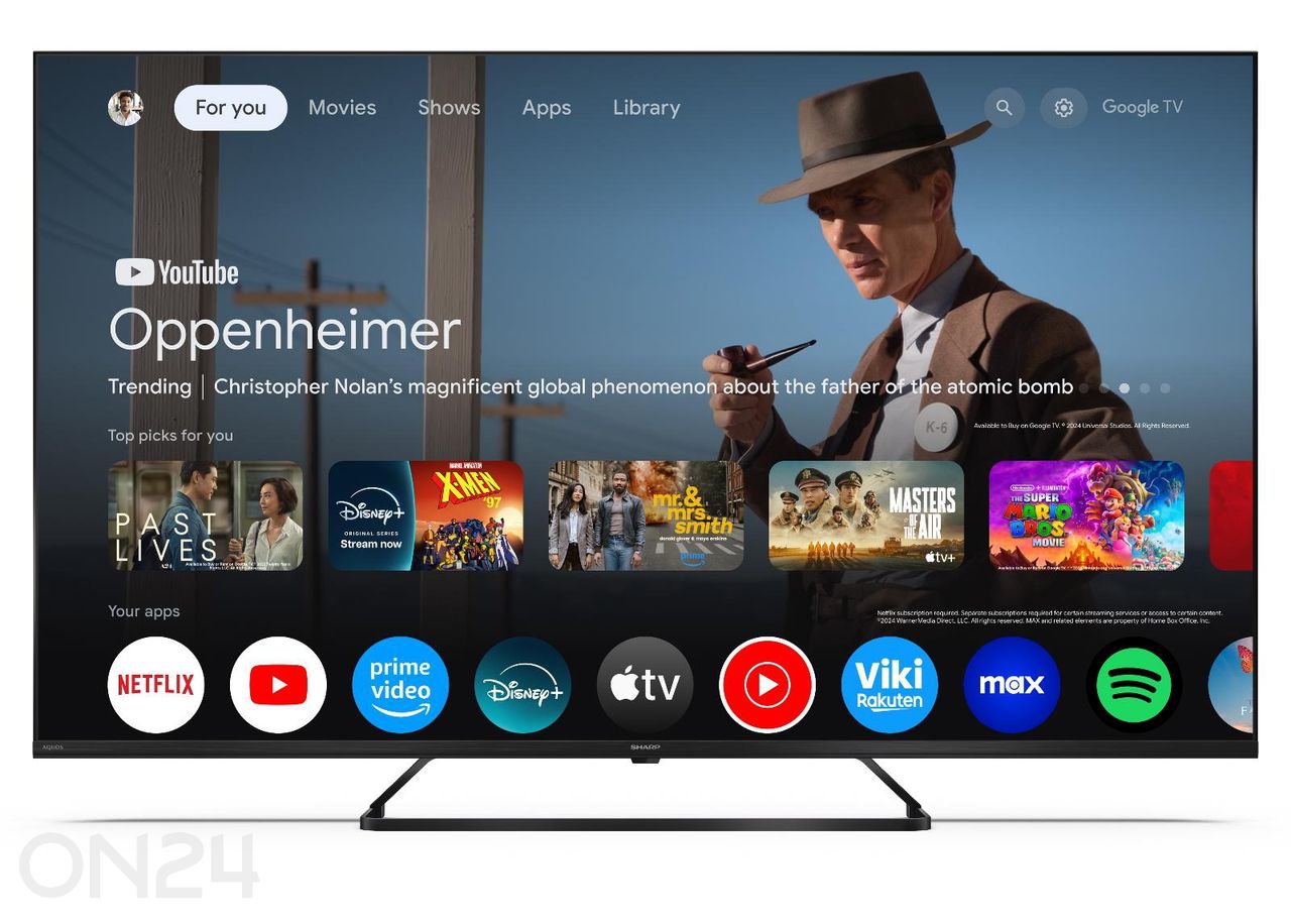 Телевизор Sharp 55" (139 см) QLED 4K Ultra HD Google TV, Dolby Vision, Dolby Atmos увеличить