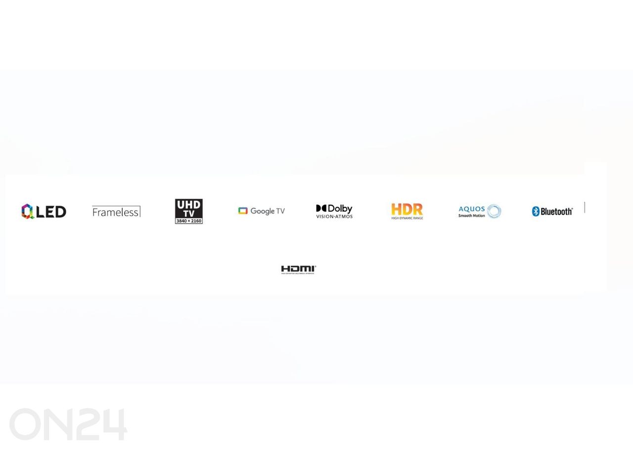 Телевизор Sharp 55" (139 см) QLED 4K Ultra HD Google TV, Dolby Vision, Dolby Atmos увеличить