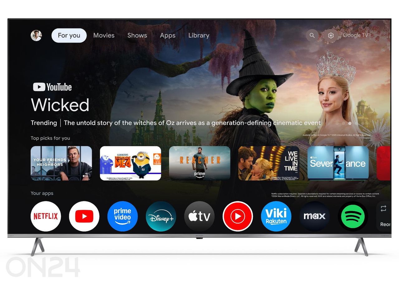 Телевизор Sharp 75" (189 см) Mini LED QLED 4K Ultra HD Google TV, Harman/Kardon, DolbyVision, DolbyAtmos увеличить