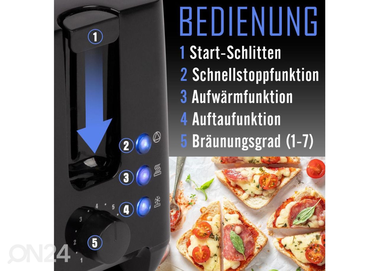 Тостер Clatronic TA3801B, черный увеличить