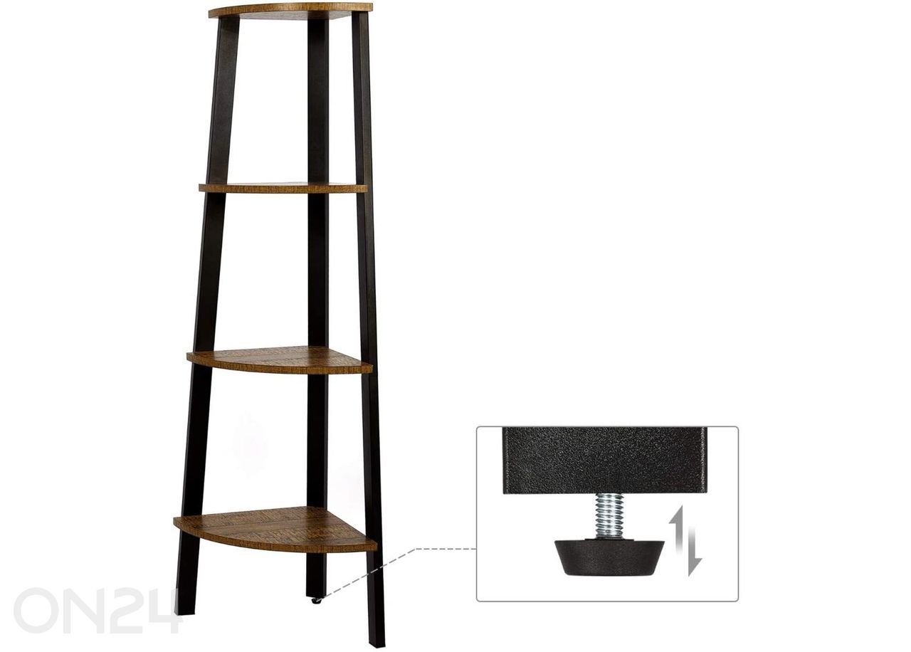 Угловая полка 125 см, коричневая увеличить