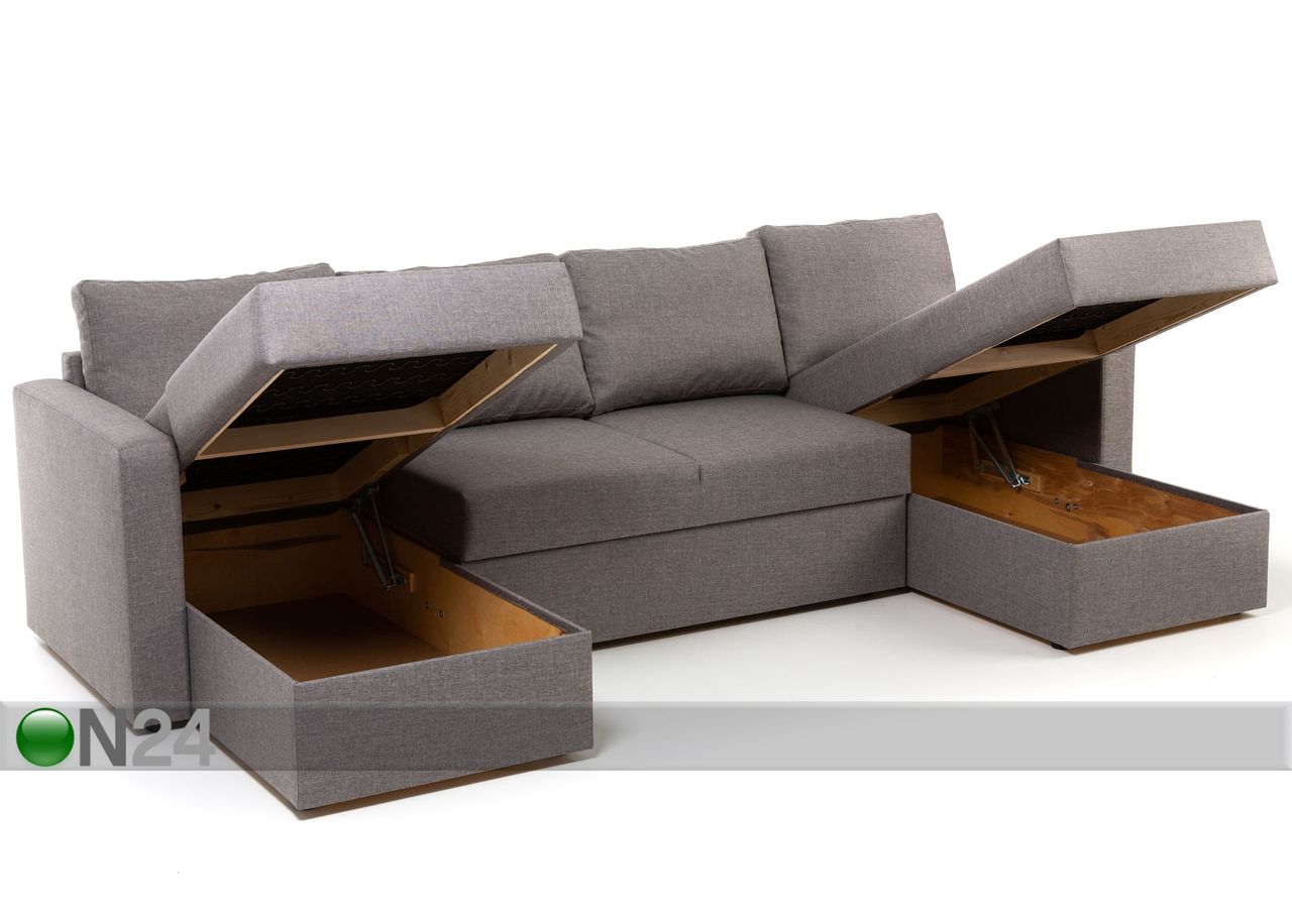 Угловой диван-кровать с двумя ящиками Mia увеличить