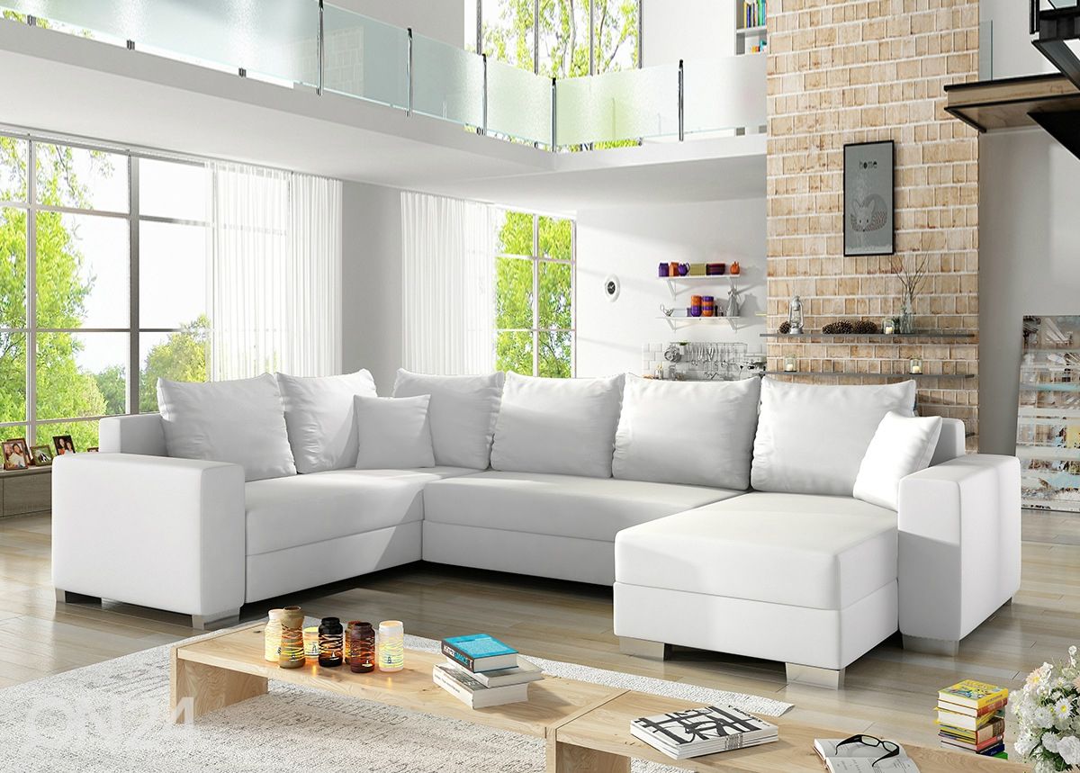 Угловой диван-кровать с ящиком увеличить