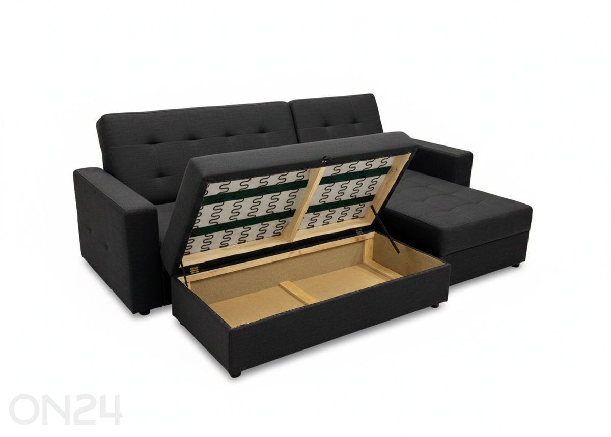 Угловой диван-кровать Claire + пуф увеличить