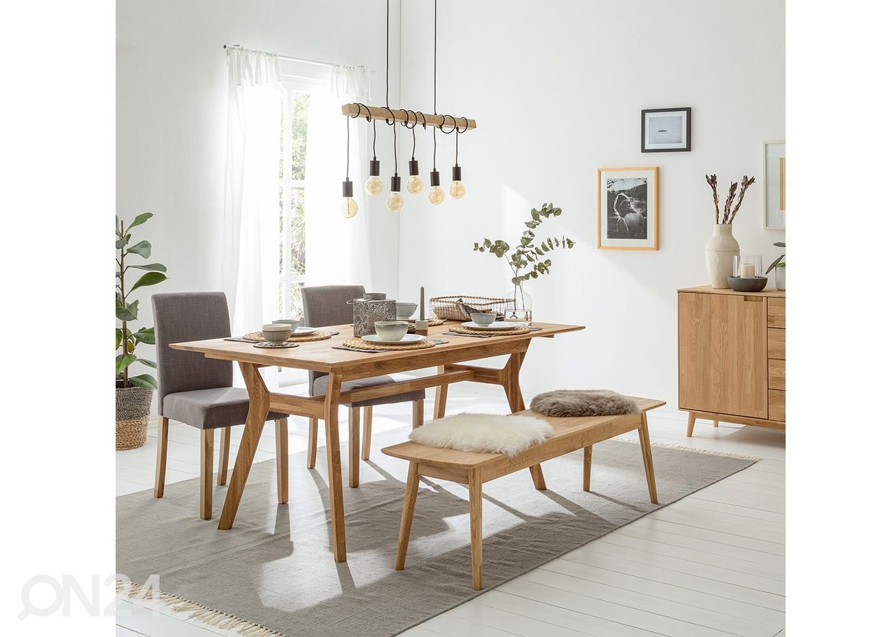 Удлиняющийся обеденный стол из дуба Helsinki 170-210x90 cm увеличить
