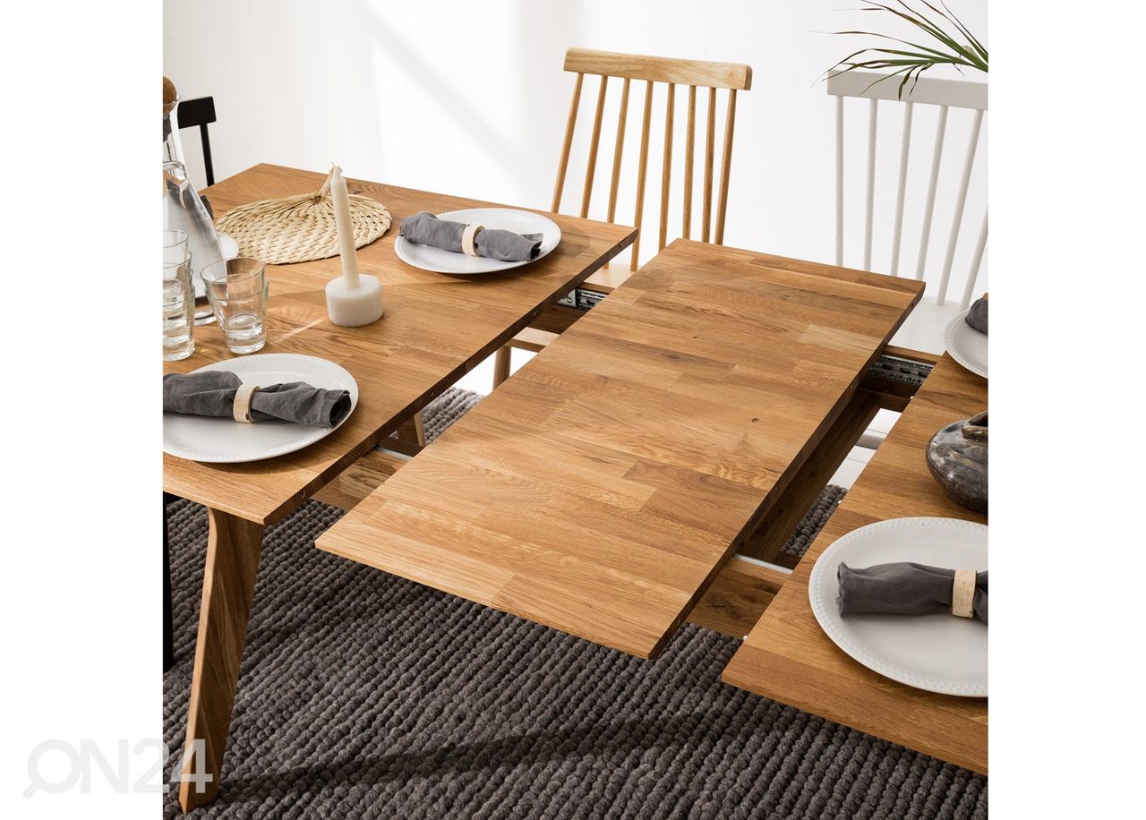 Удлиняющийся обеденный стол из дуба Helsinki 170-210x90 cm увеличить