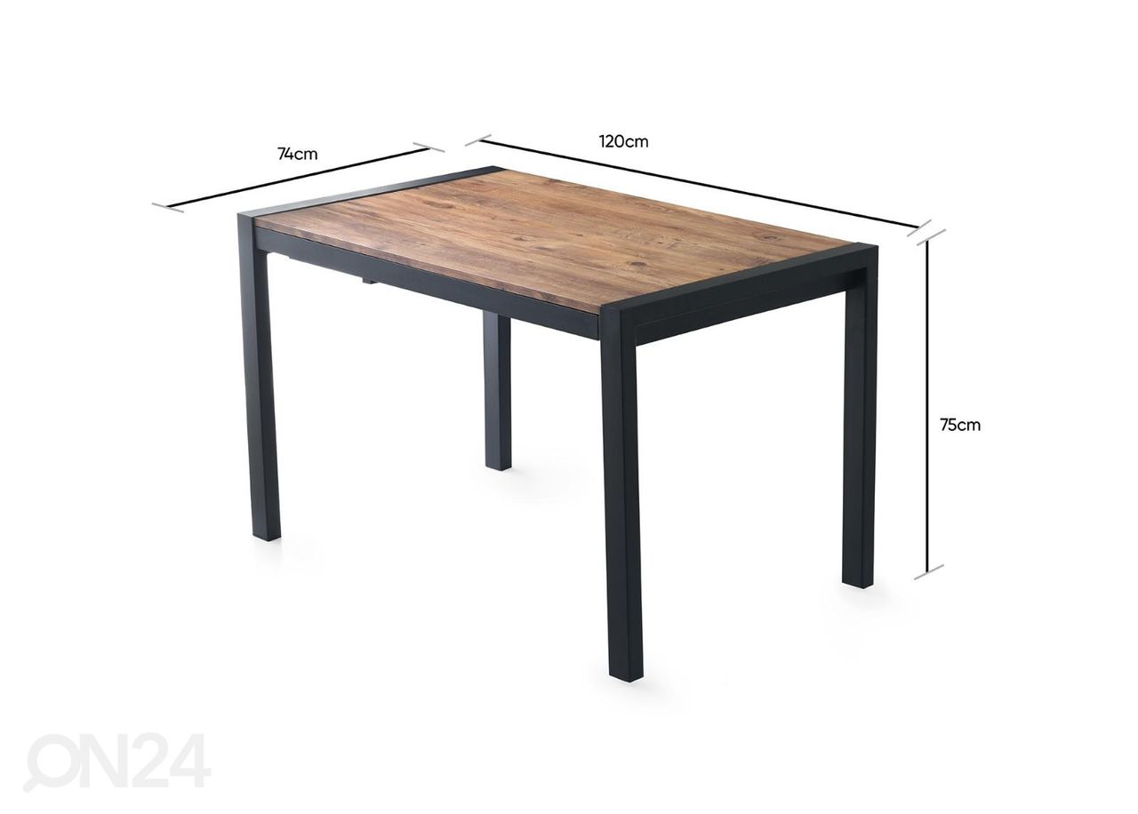 Удлиняющийся обеденный стол 120/187x74 cm увеличить
