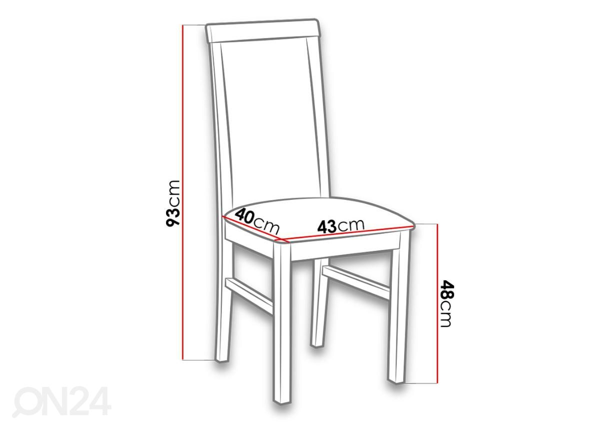 Удлиняющийся обеденный стол 80x120-150 cm + 6 стульев увеличить