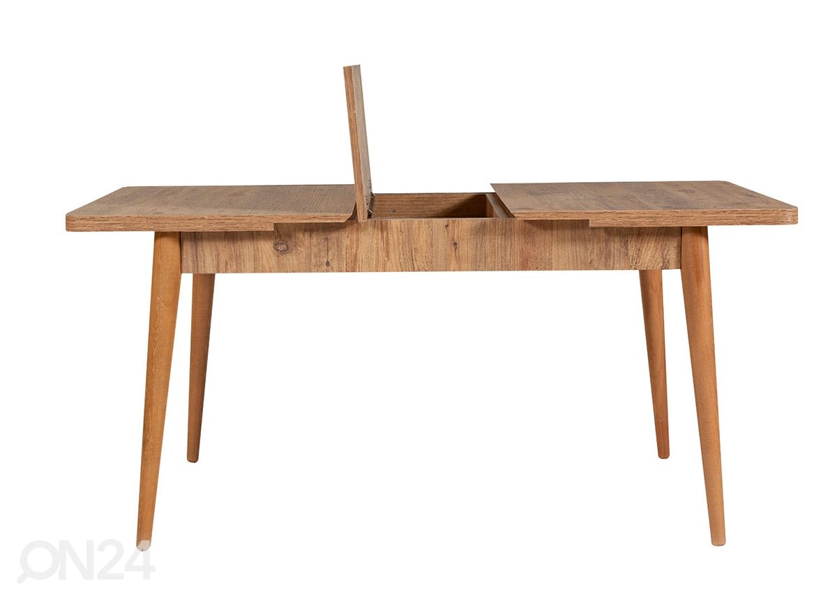 Удлиняющийся обеденный стол 80x130-165 cm + 2 стула+скамья увеличить