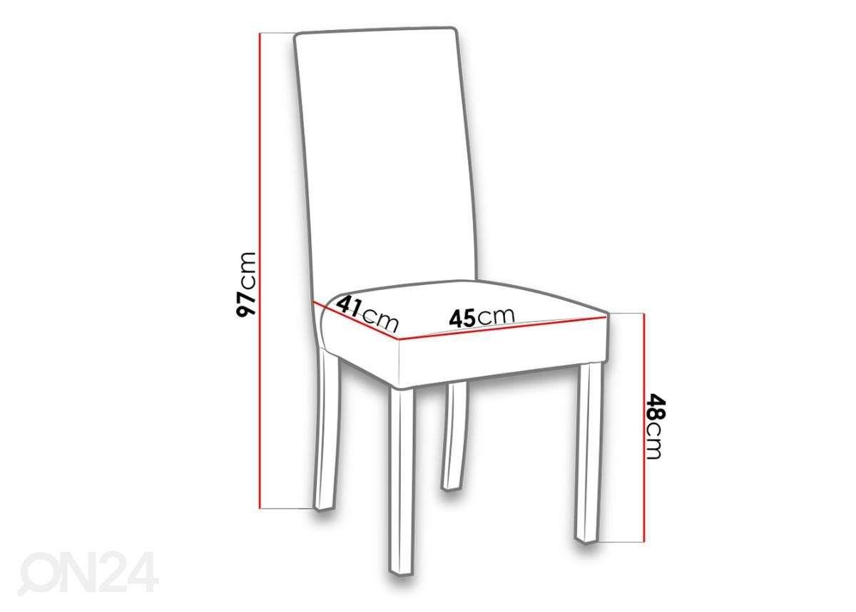 Удлиняющийся обеденный стол 80x140-180 cm + 6 стульев увеличить
