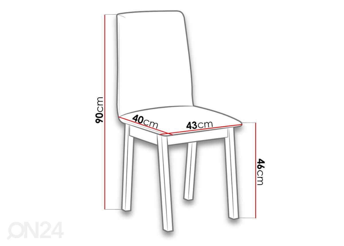 Удлиняющийся обеденный стол 80x140-180 cm + 6 стульев увеличить