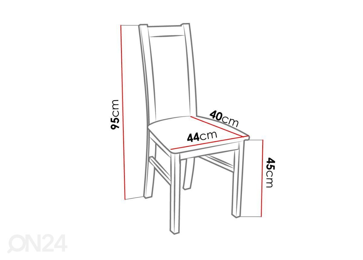 Удлиняющийся обеденный стол 80x140-195 cm + 6 стульев увеличить