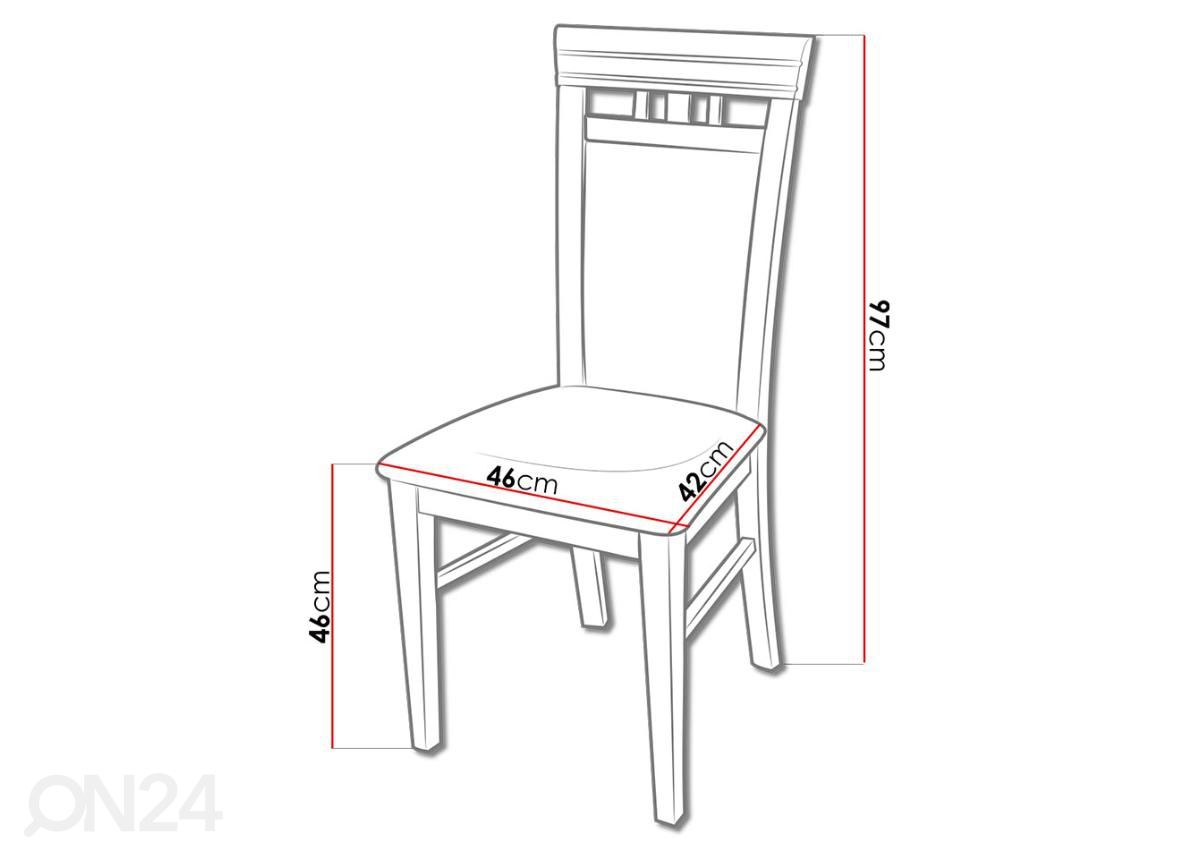 Удлиняющийся обеденный стол 80x160-200 cm + 6 стульев увеличить
