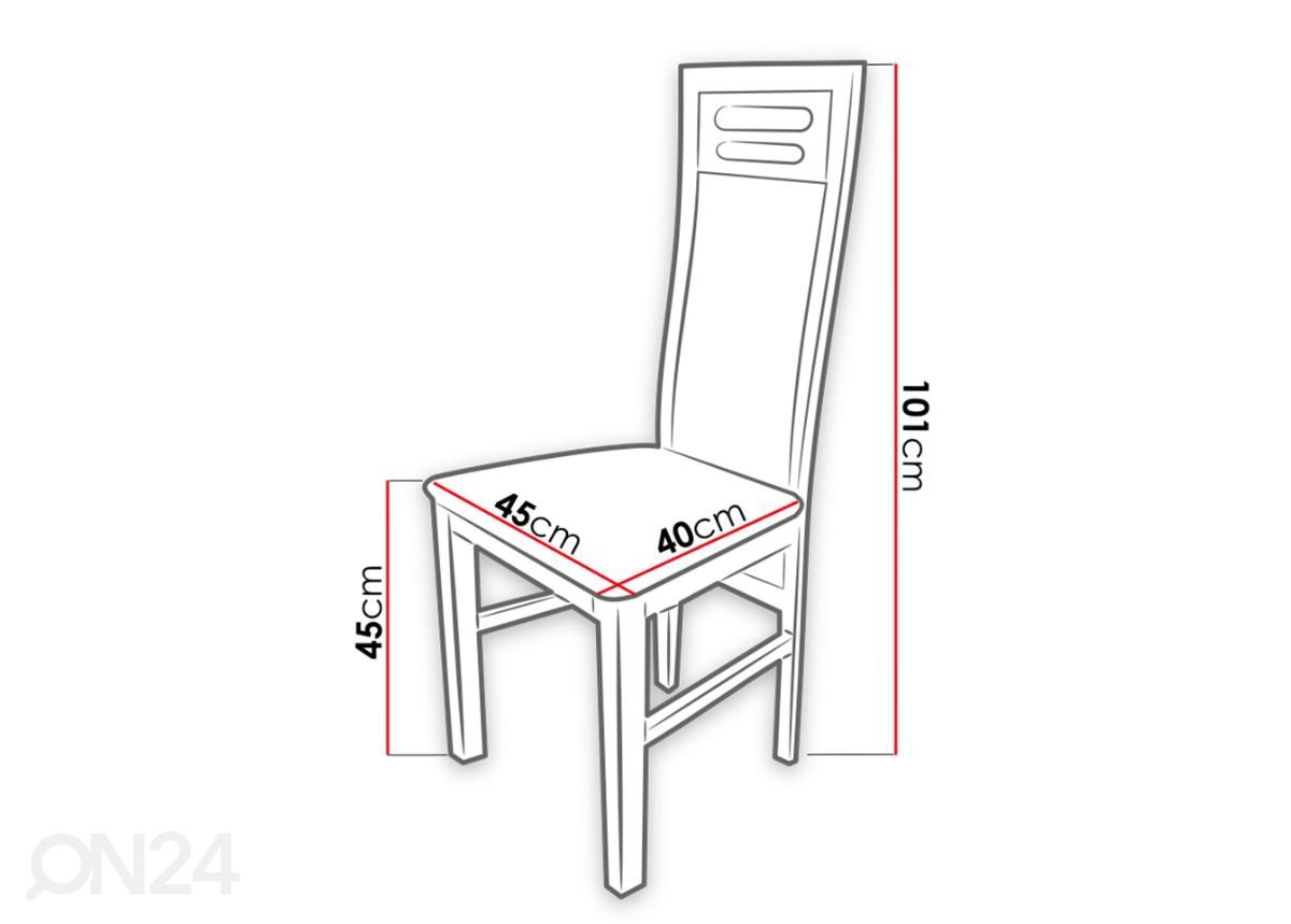 Удлиняющийся обеденный стол 80x160-200 cm + 6 стульев увеличить