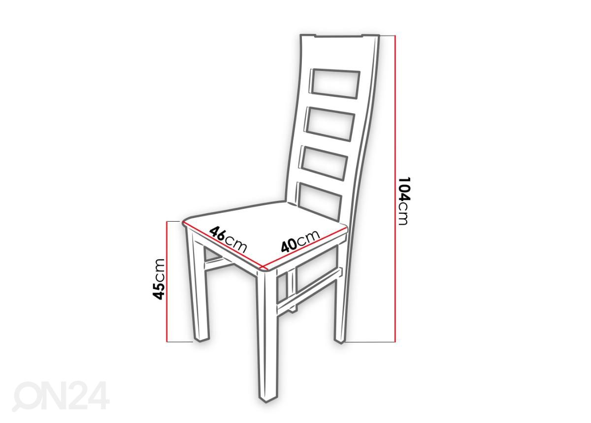 Удлиняющийся обеденный стол 90-240x90 cm + 4 стула увеличить