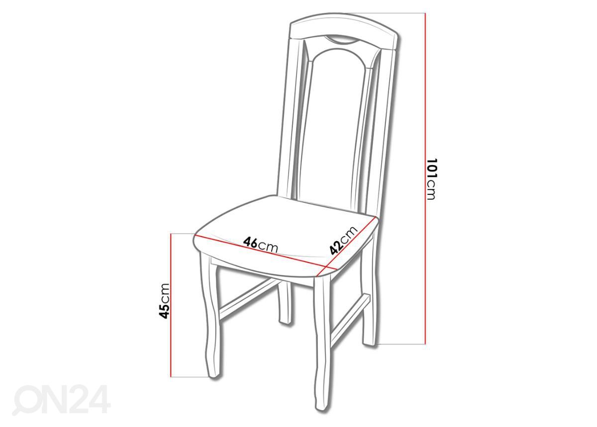 Удлиняющийся обеденный стол 90x150-230 cm + 6 стульев увеличить