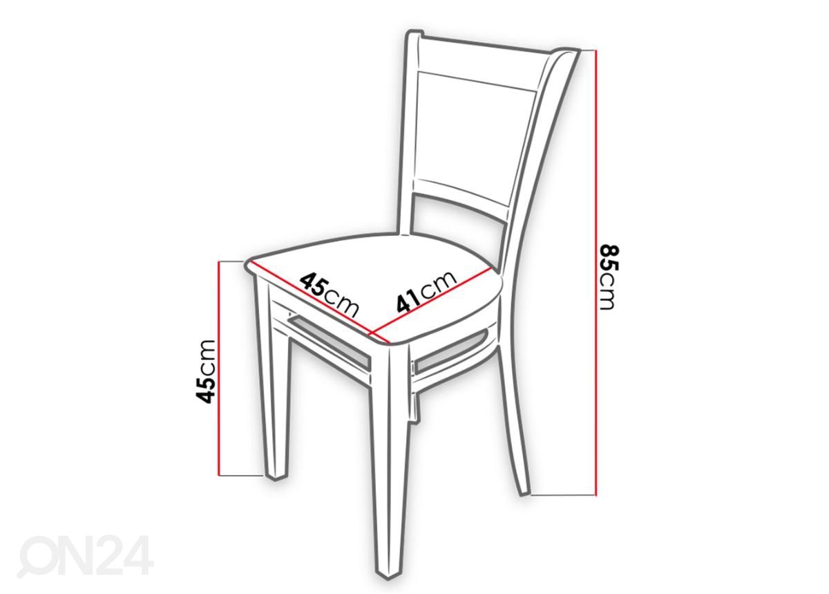 Удлиняющийся обеденный стол 90x160-200 cm + 6 стульев увеличить