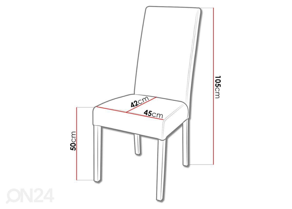 Удлиняющийся обеденный стол 90x160-210 cm + 6 стульев увеличить