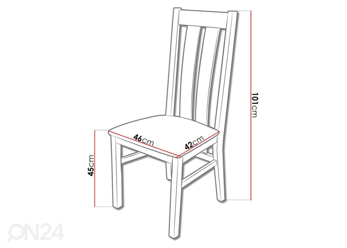 Удлиняющийся обеденный стол 90x90-330 cm + 4 стула увеличить